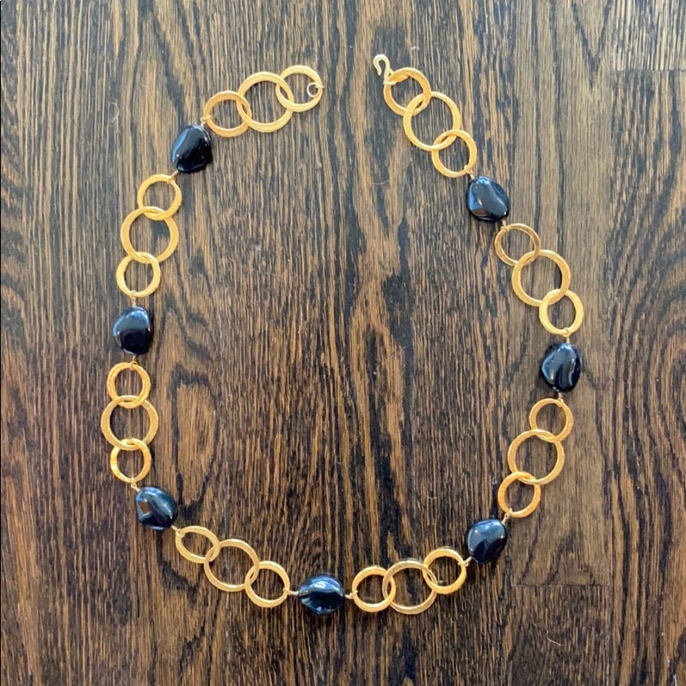 EUC Kenneth Jay Lane Open Gold Link Necklace